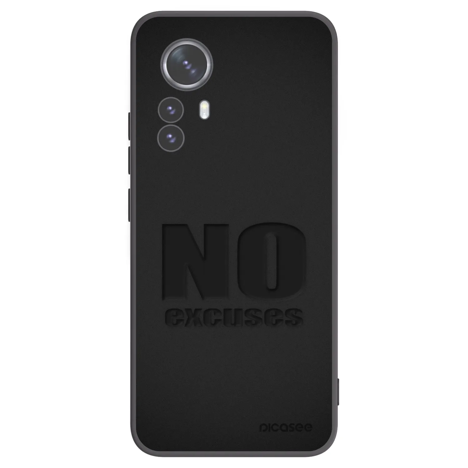 Picasee Xiaomi 12 Pro Hülle - Schwarzes Silikon - No Excuses