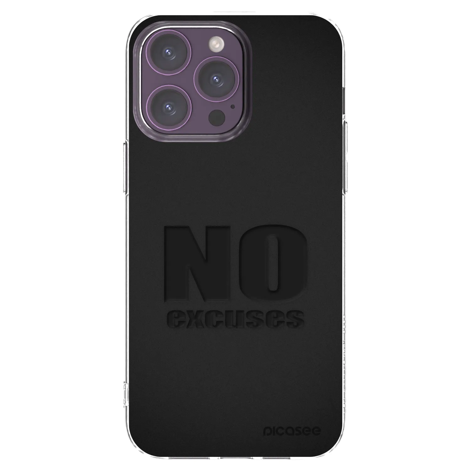 Picasee Apple iPhone 14 Pro Max Hülle - Transparentes Silikon - No Excuses