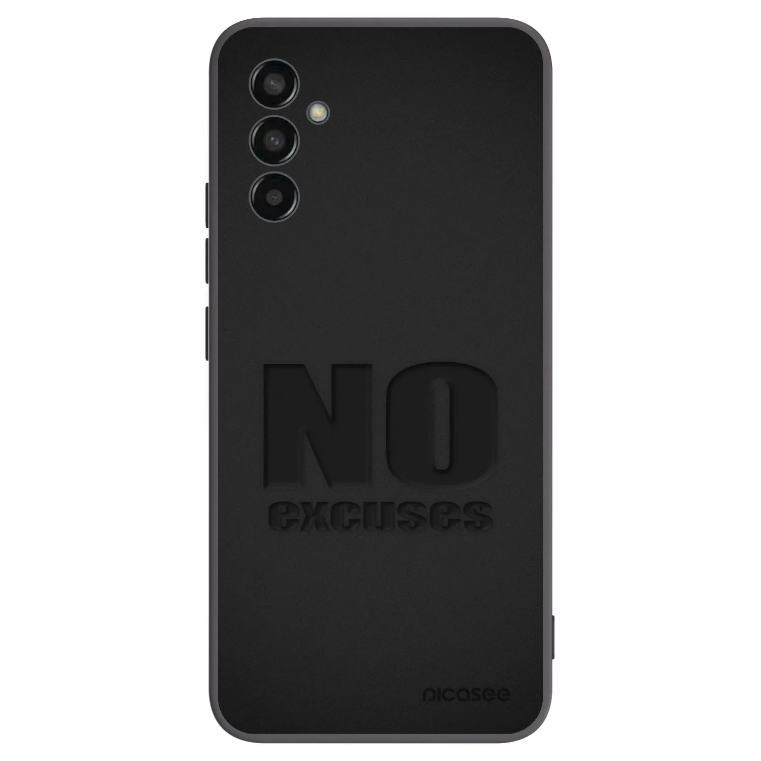 Picasee Samsung Galaxy M13 M135F Hülle - Schwarzes Silikon - No Excuses
