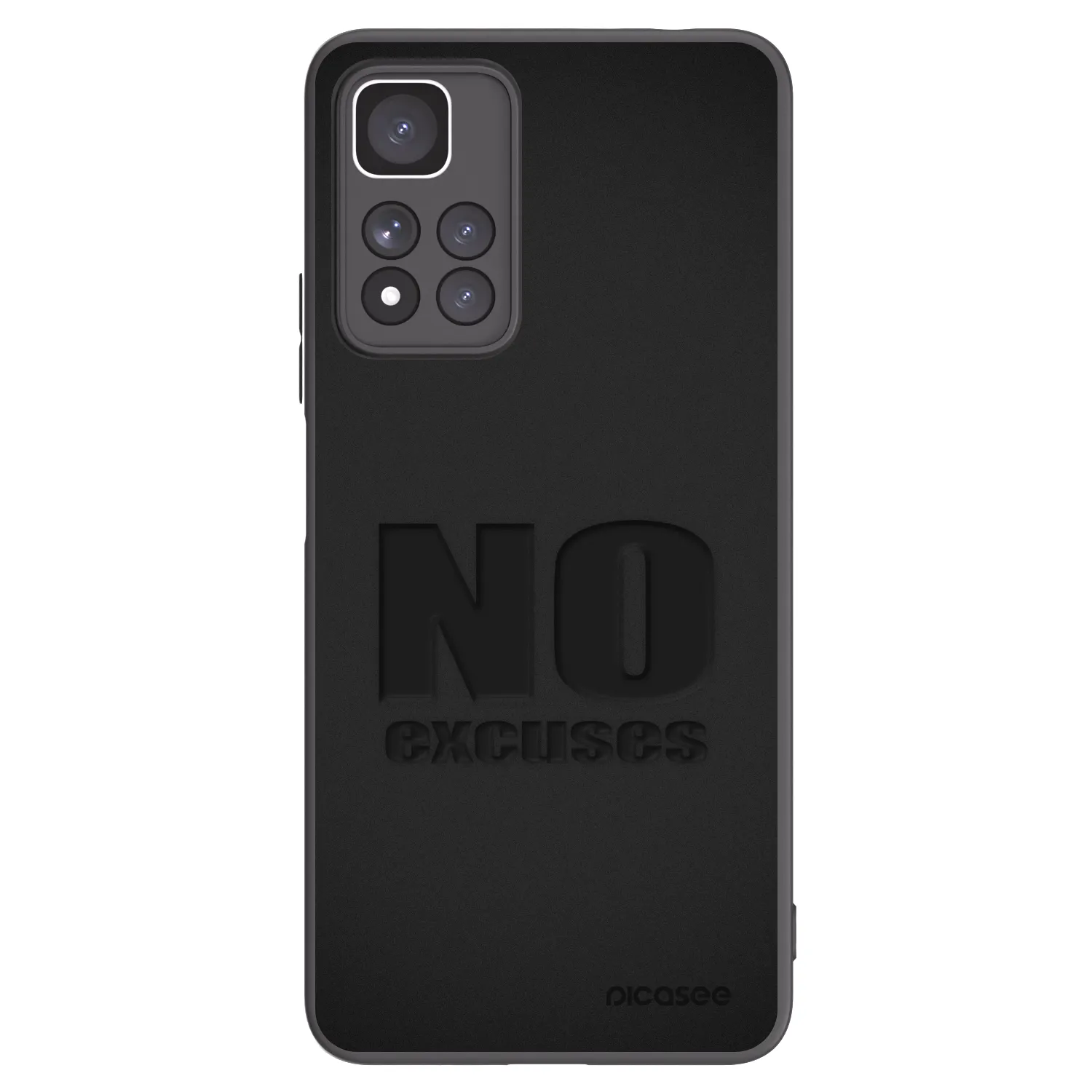Picasee Xiaomi Redmi Note 11 Pro+ 5G Hülle - Schwarzes Silikon - No Excuses