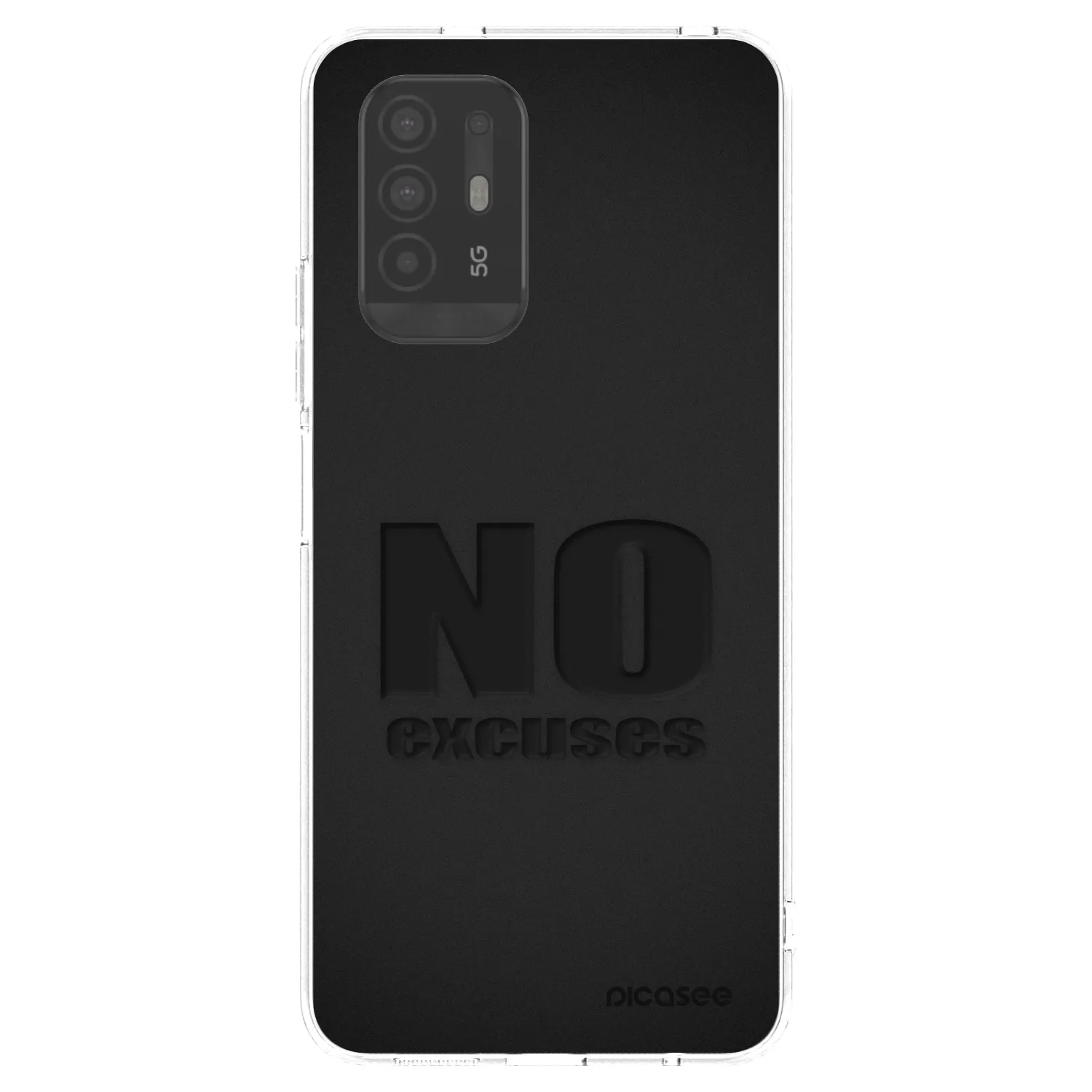 Picasee OPPO A94 5G Hülle - Transparentes Silikon - No Excuses