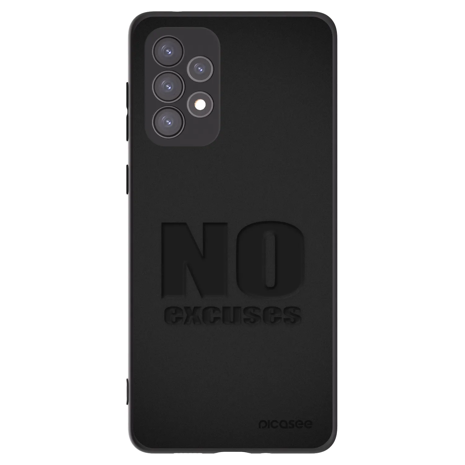 Picasee Samsung Galaxy A73 5G Hülle - Schwarzes Silikon - No Excuses