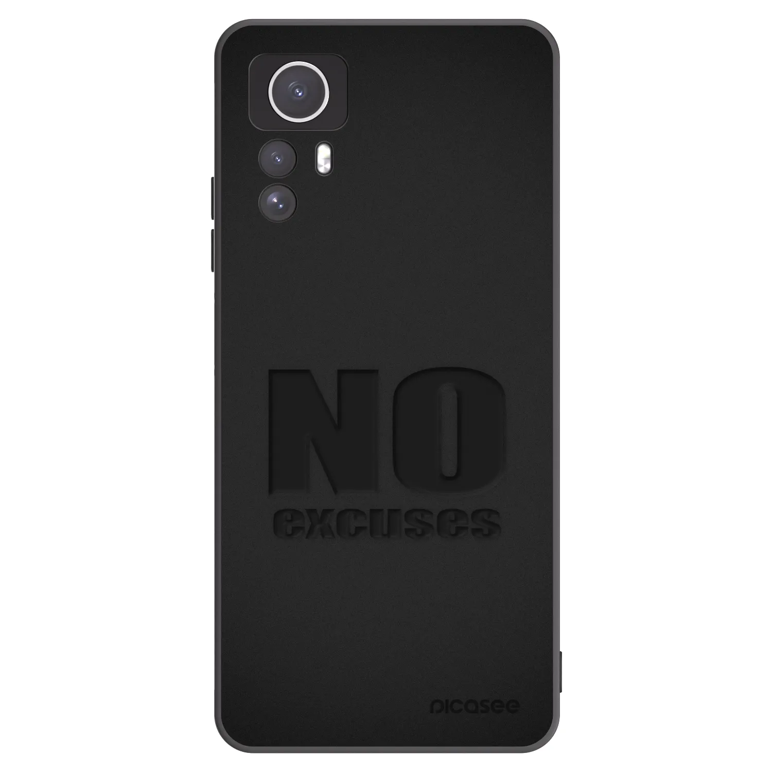 Picasee Xiaomi Redmi Note 12S Hülle - Schwarzes Silikon - No Excuses