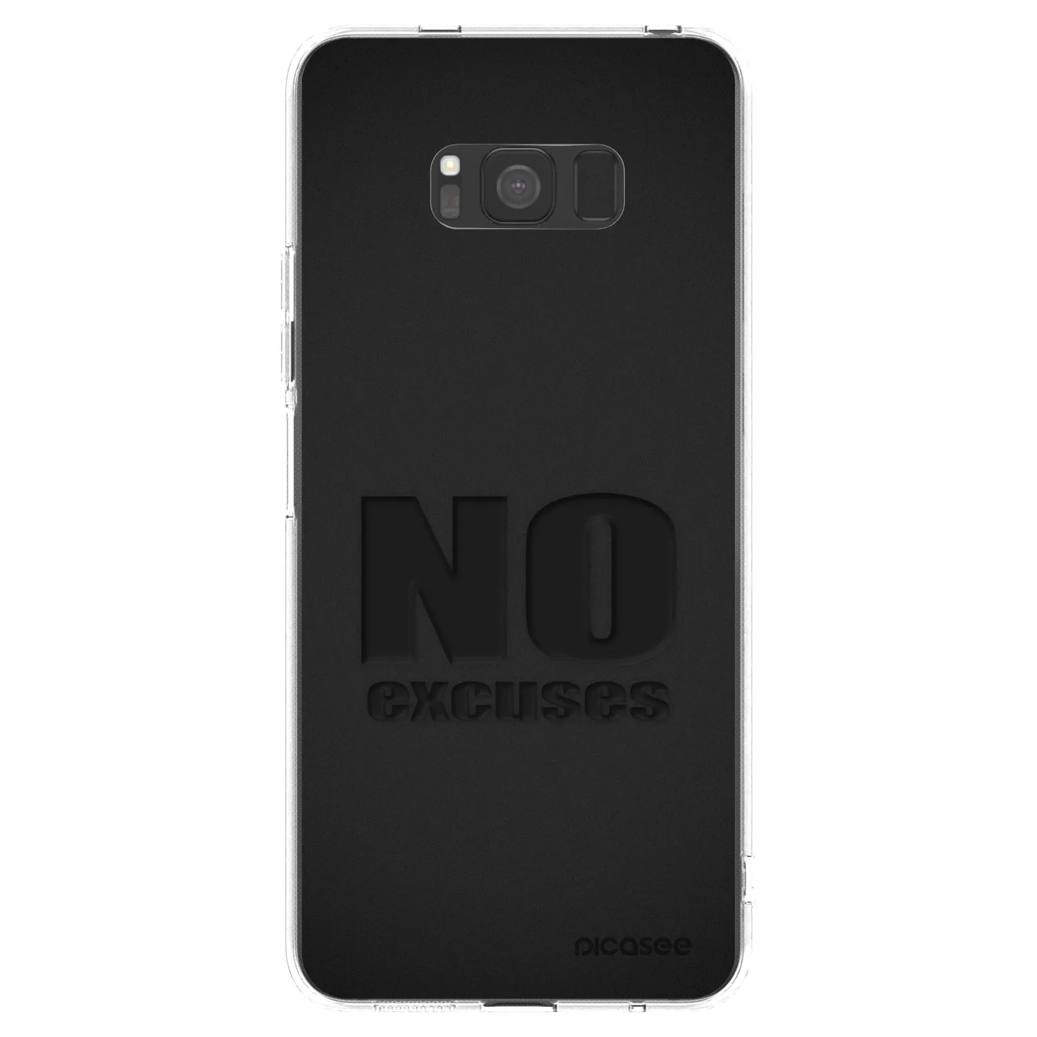 Picasee Samsung Galaxy S8 G950F Hülle - Transparentes Silikon - No Excuses