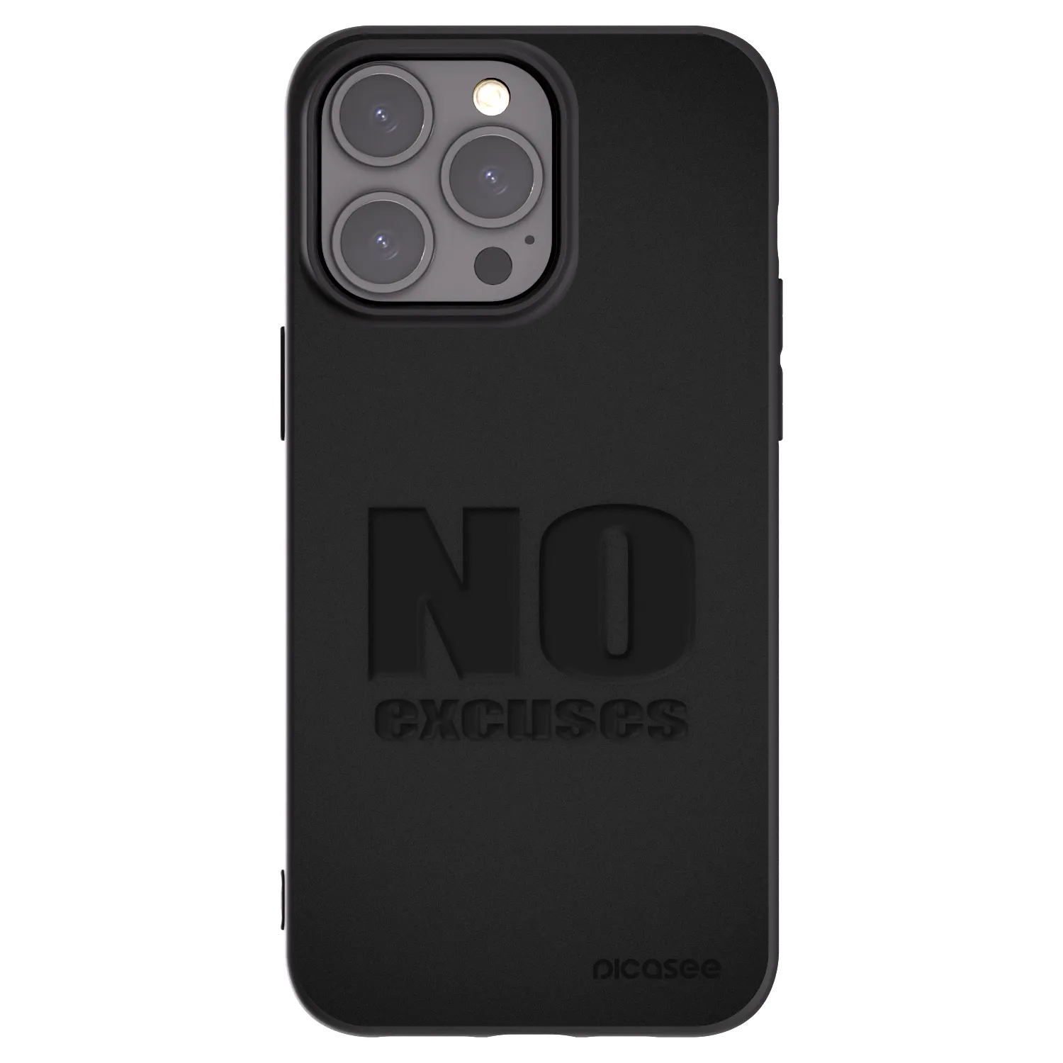 Picasee Apple iPhone 15 Pro Max Hülle - Schwarzes Silikon - No Excuses