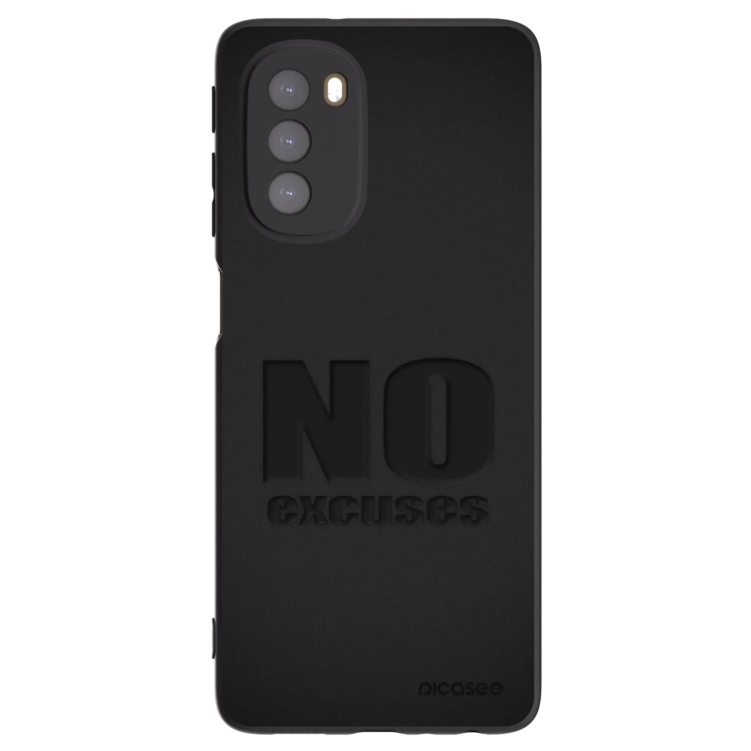 Picasee Motorola Moto G51 Hülle - Schwarzes Silikon - No Excuses