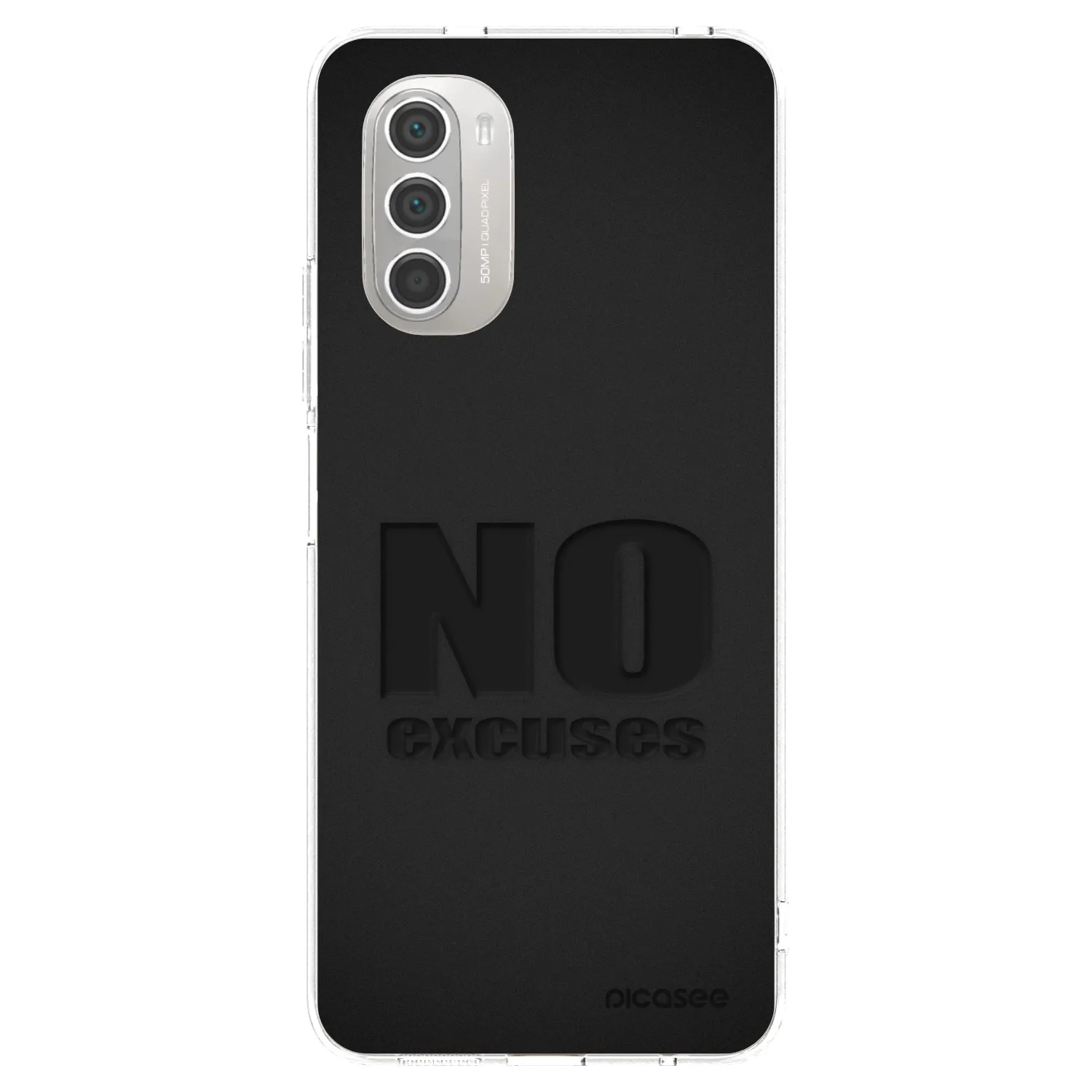 Picasee Motorola Moto G51 Hülle - Transparentes Silikon - No Excuses