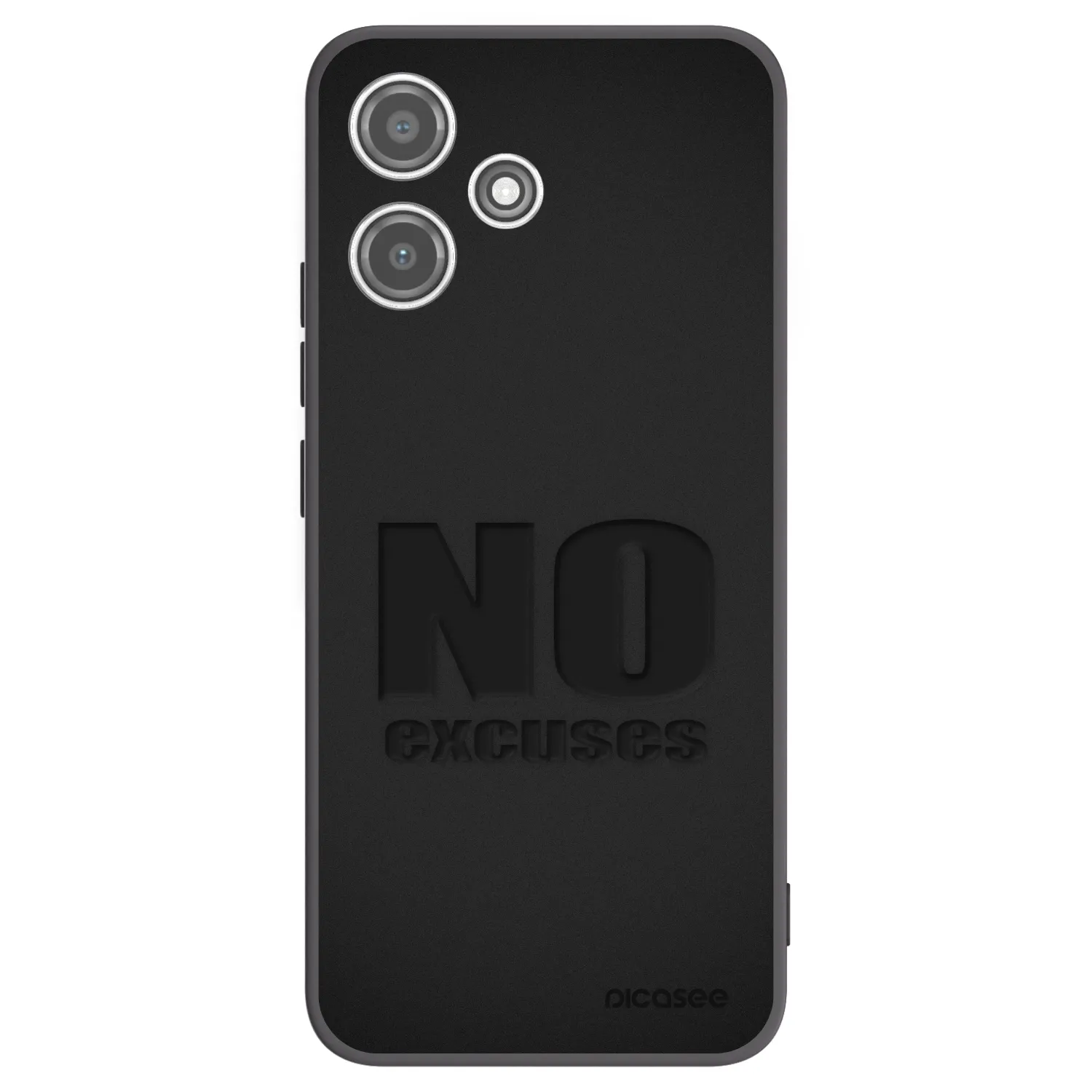 Picasee Xiaomi Redmi 12 5G Hülle - Schwarzes Silikon - No Excuses