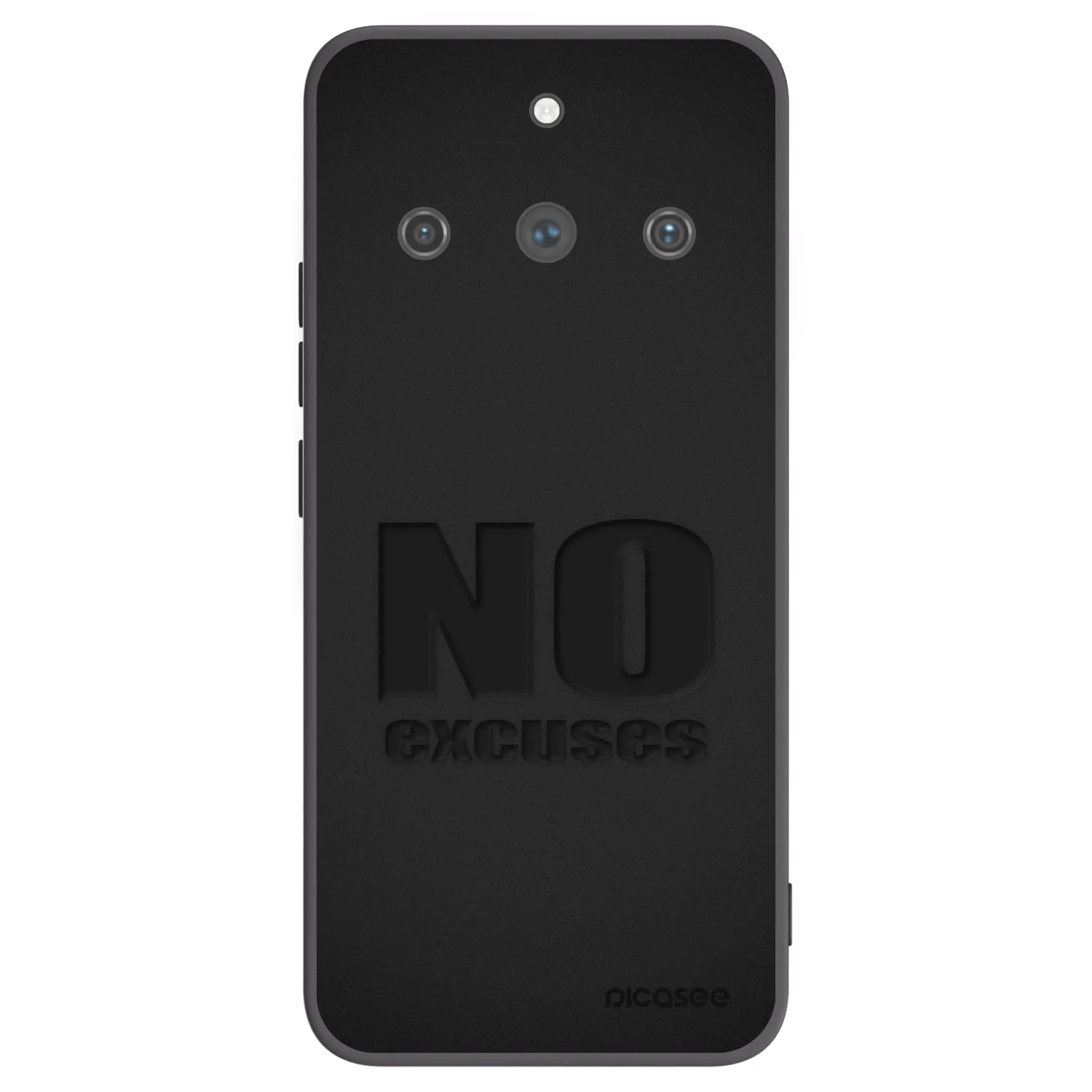 Picasee Realme 11 Pro+ Hülle - Schwarzes Silikon - No Excuses