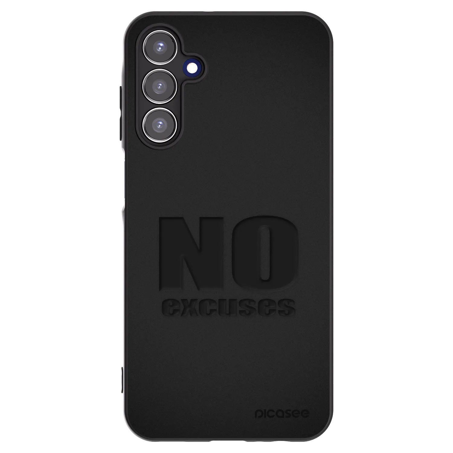 Picasee Samsung Galaxy A15 A155F 4G Hülle - Schwarzes Silikon - No Excuses