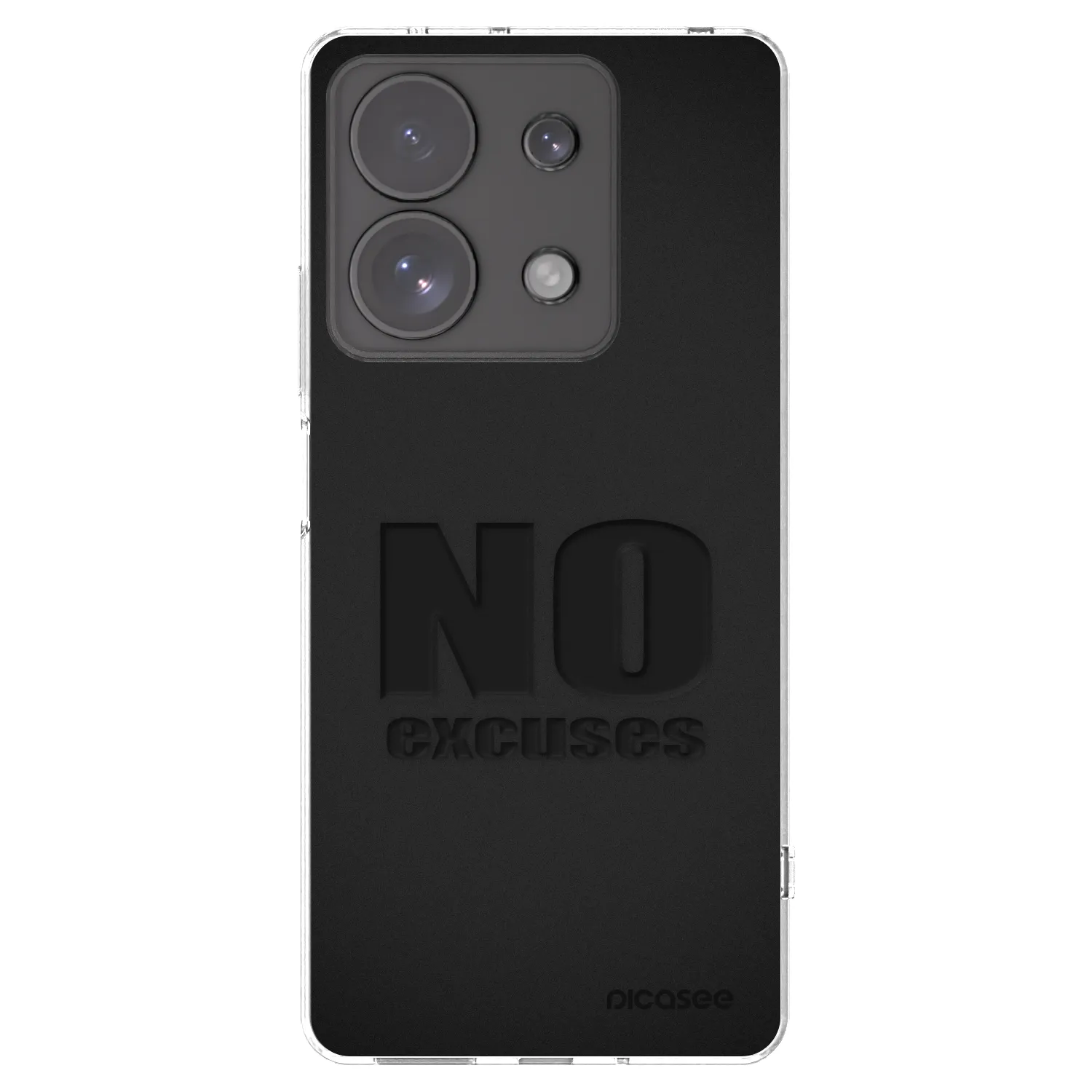Picasee Xiaomi Redmi Note 13 Pro 4G Hülle - Transparentes Silikon - No Excuses