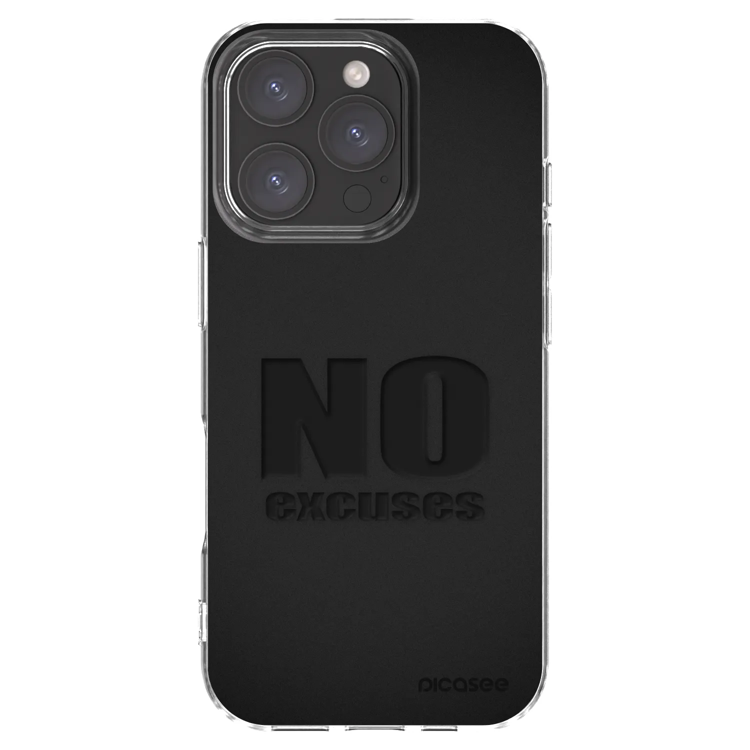 Picasee Apple iPhone 16 Pro Hülle - Transparentes Silikon - No Excuses