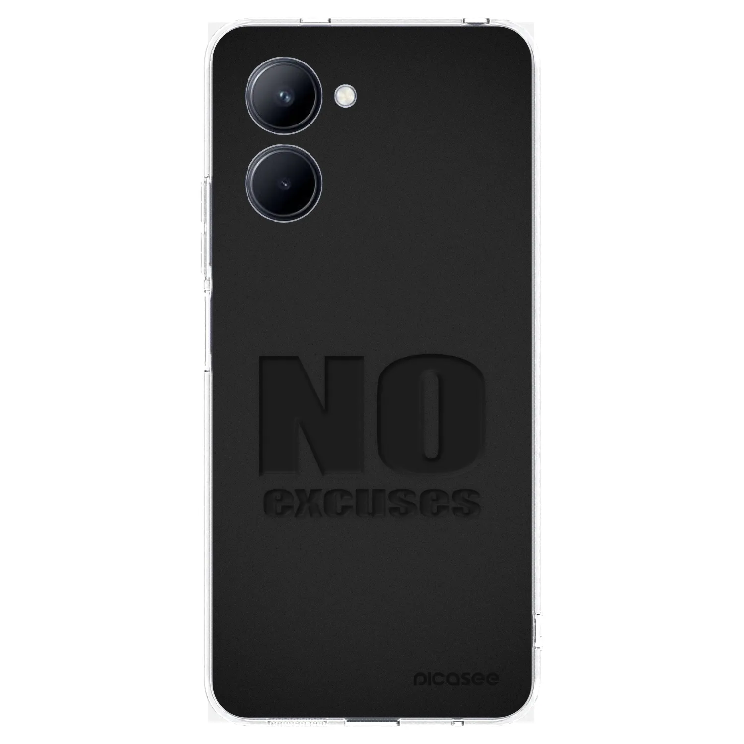 Picasee Realme C33 (2023) Hülle - Transparentes Silikon - No Excuses