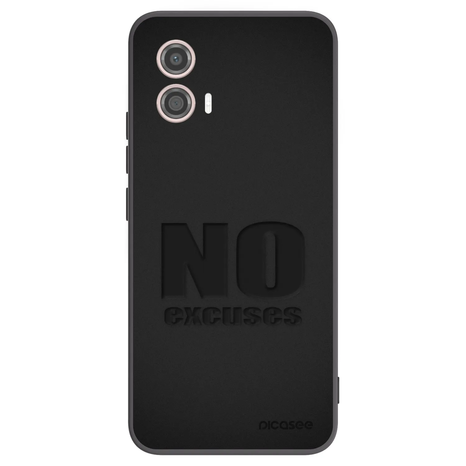 Picasee Motorola Moto G53 5G Hülle - Schwarzes Silikon - No Excuses