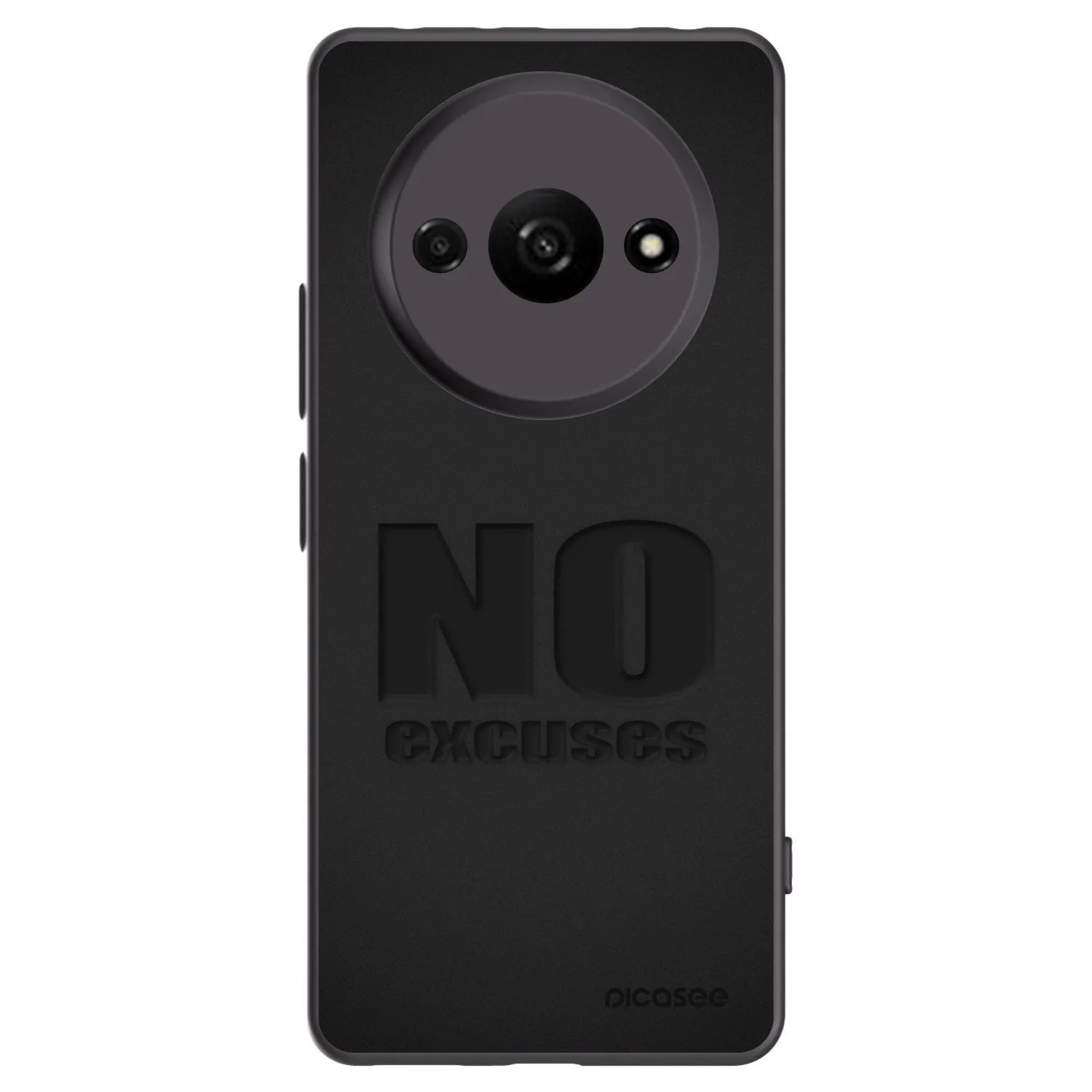 Picasee Xiaomi Redmi A3 Hülle - Schwarzes Silikon - No Excuses