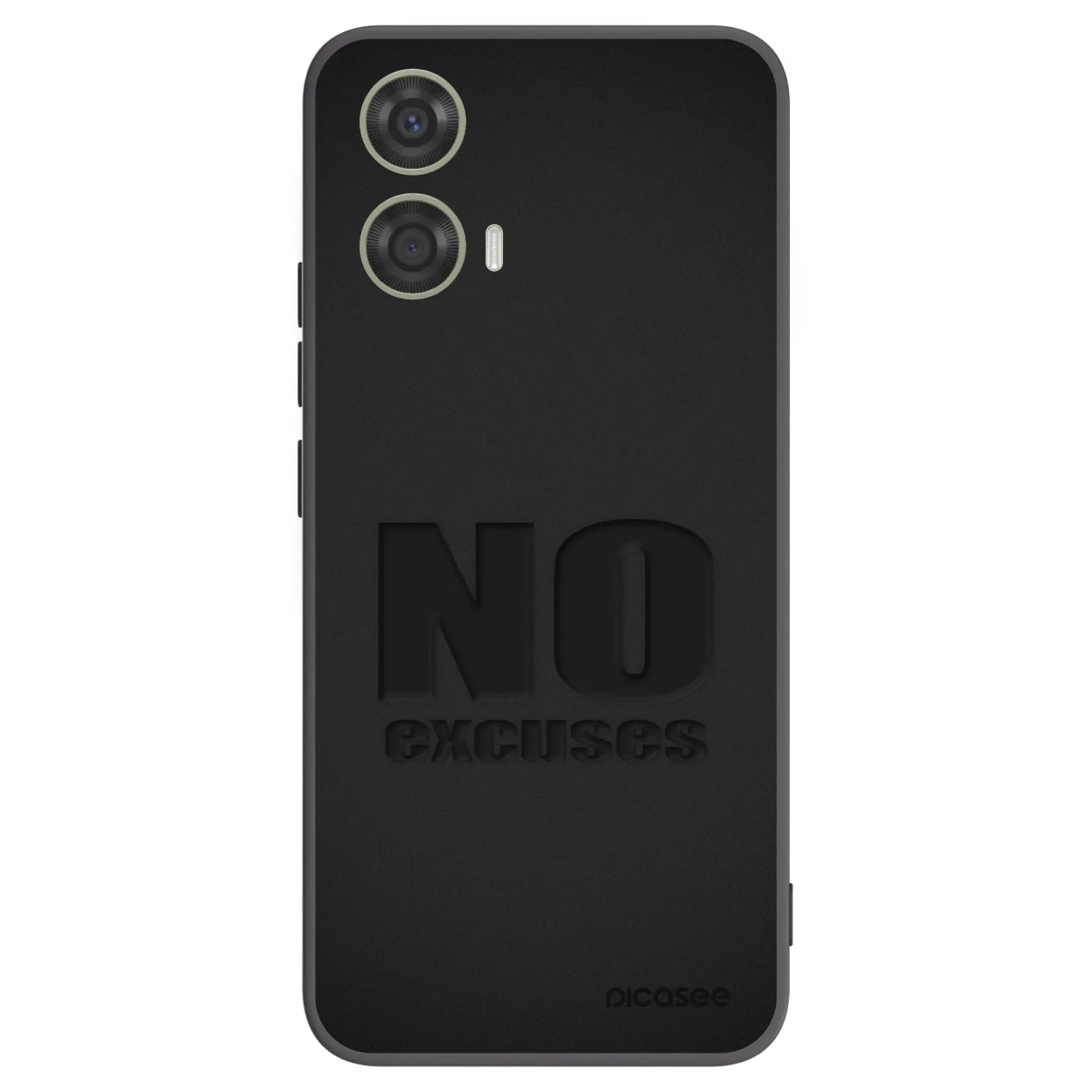 Picasee Motorola Moto G24 Hülle - Schwarzes Silikon - No Excuses