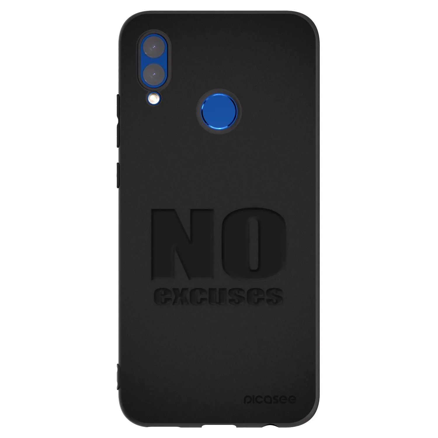 Picasee Huawei P Smart 2019 Hülle - Schwarzes Silikon - No Excuses