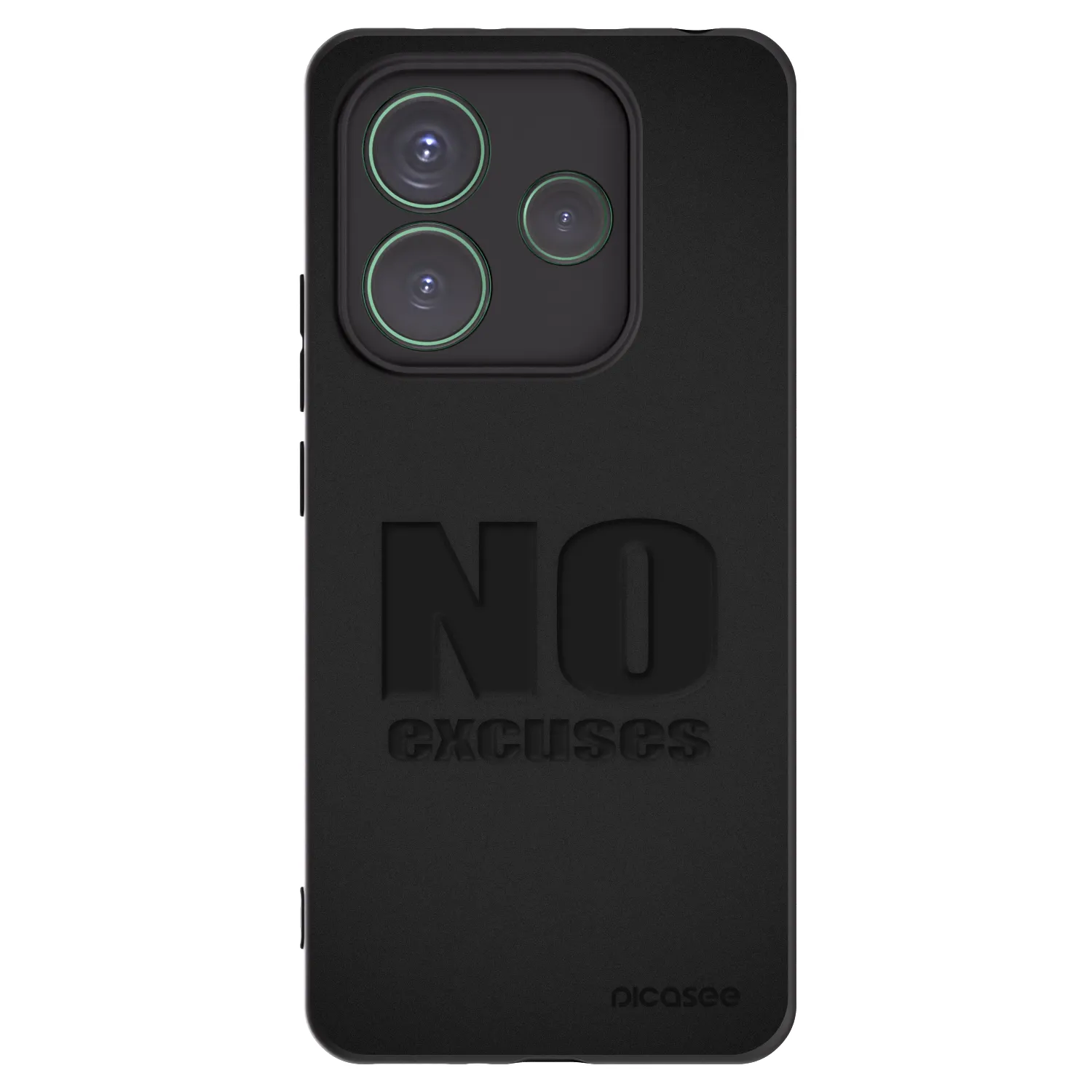 Picasee Xiaomi Redmi Note 14 5G Hülle - Schwarzes Silikon - No Excuses