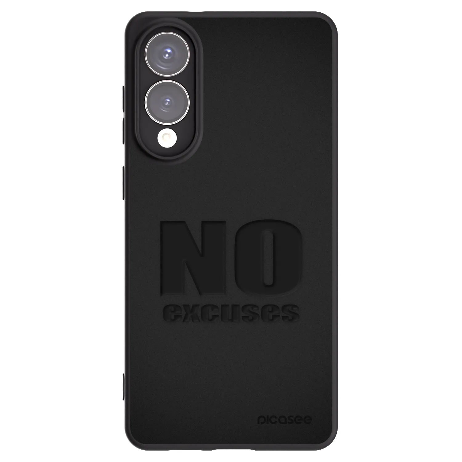 Picasee Samsung Galaxy S25 Edge 5G Hülle - Schwarzes Silikon - No Excuses