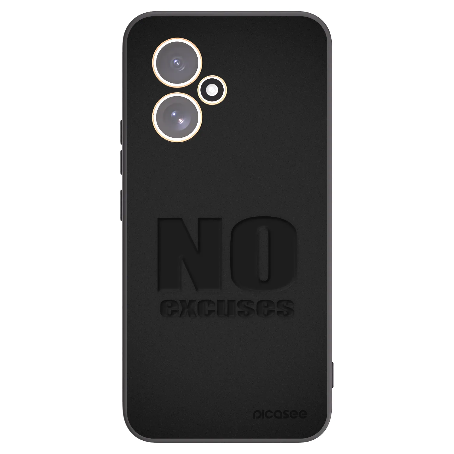 Picasee Honor 400 5G Hülle - Schwarzes Silikon - No Excuses