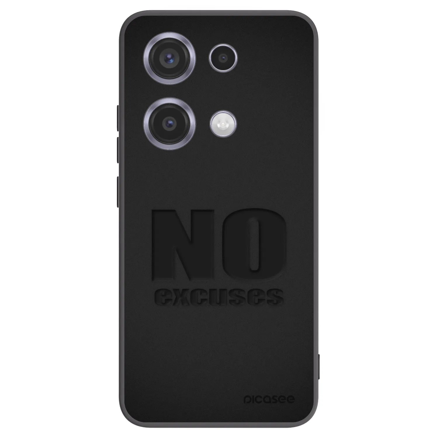 Picasee Xiaomi Redmi Note 14S Hülle - Schwarzes Silikon - No Excuses