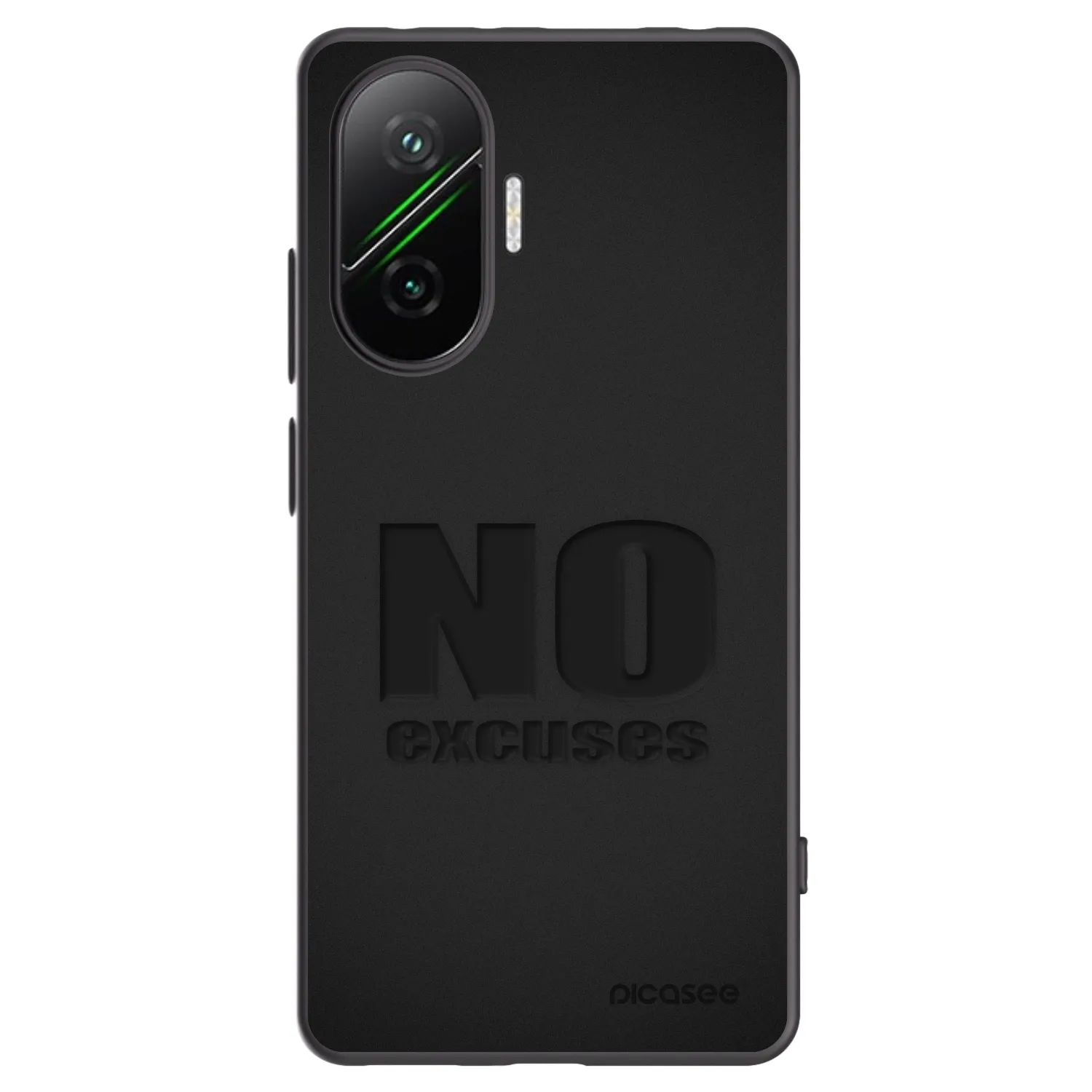 Picasee Xiaomi Poco F7 5G Hülle - Schwarzes Silikon - No Excuses