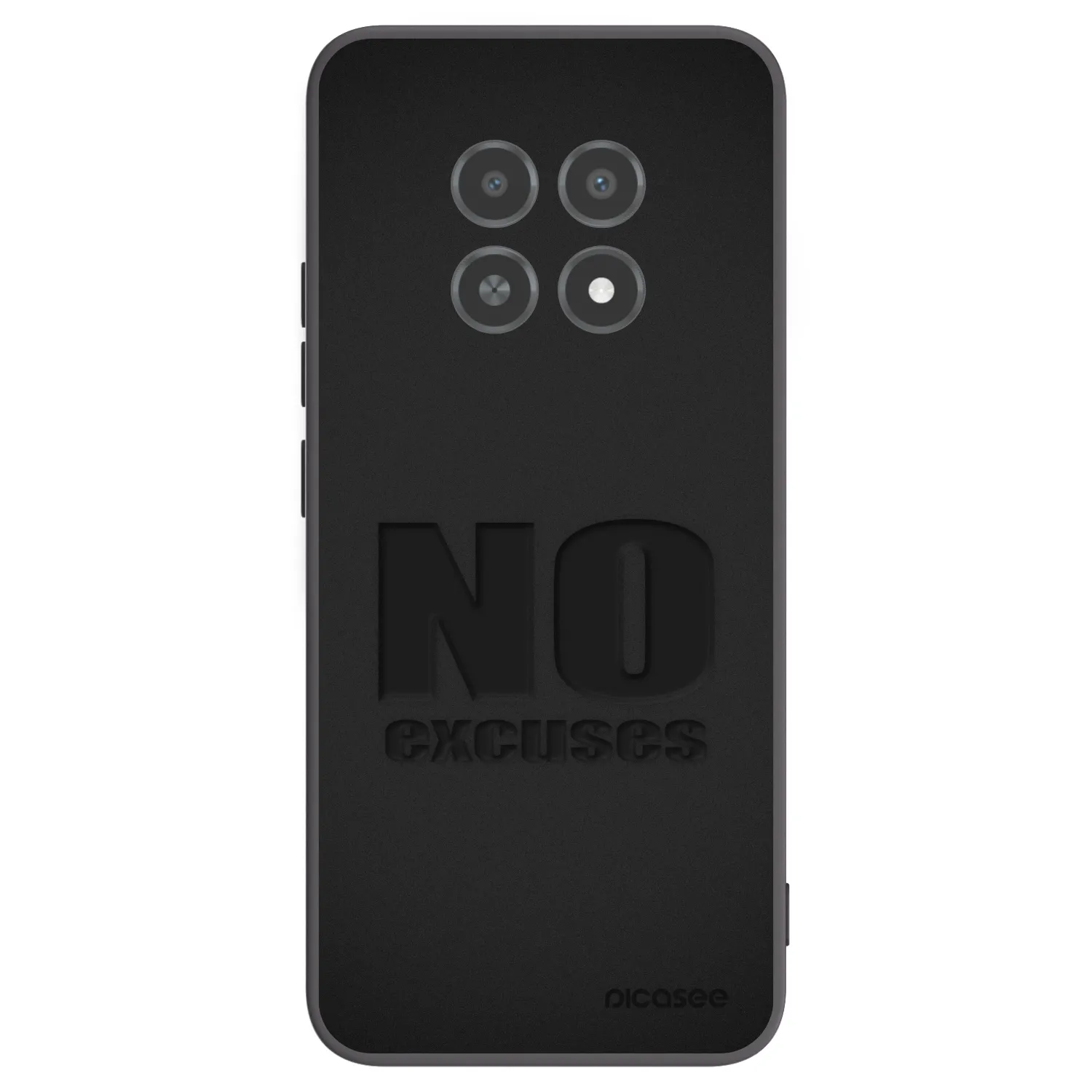 Picasee Realme 12X Hülle - Schwarzes Silikon - No Excuses