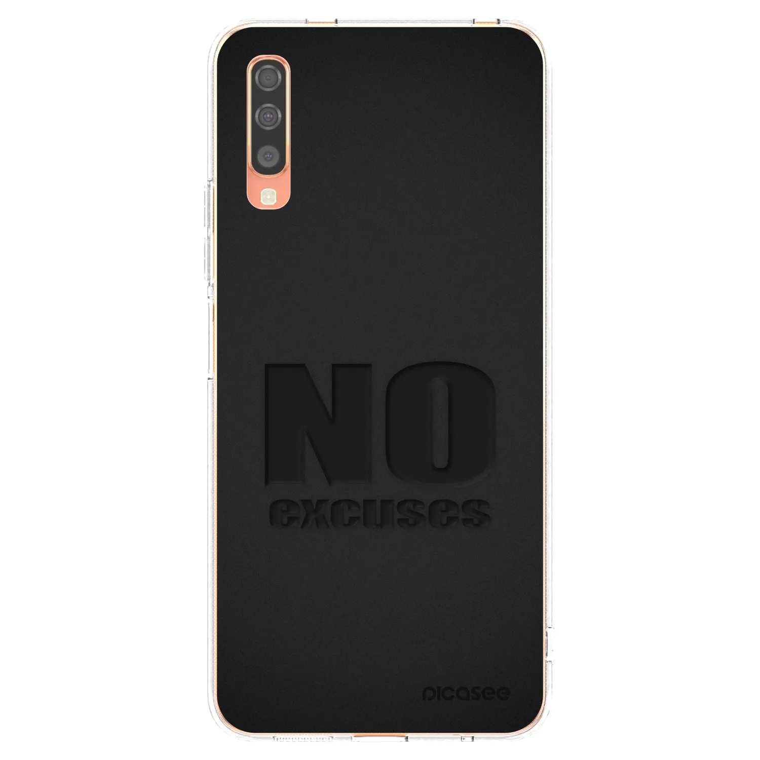 Picasee Samsung Galaxy A70 A705F Hülle - Transparentes Silikon - No Excuses
