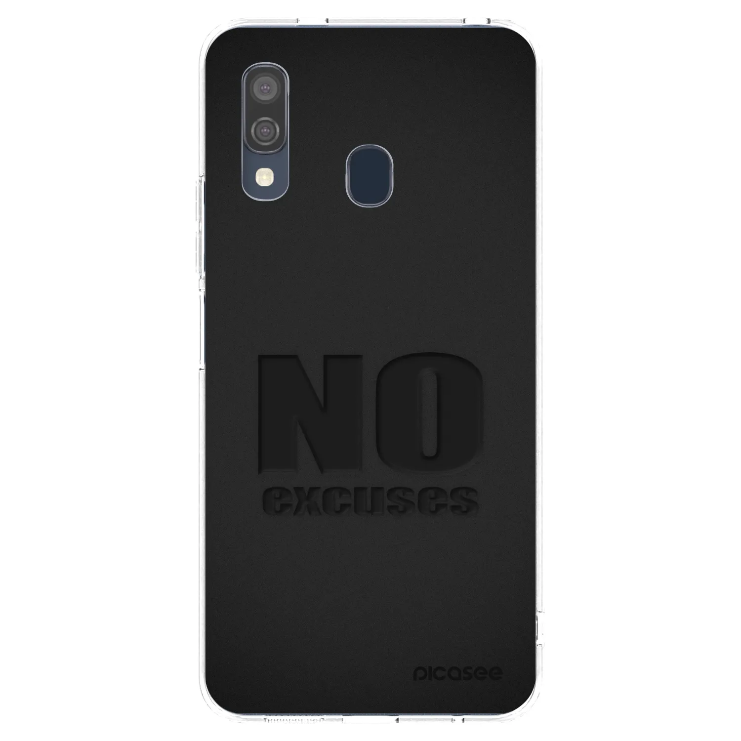 Picasee Samsung Galaxy A40 A405F Hülle - Transparentes Silikon - No Excuses