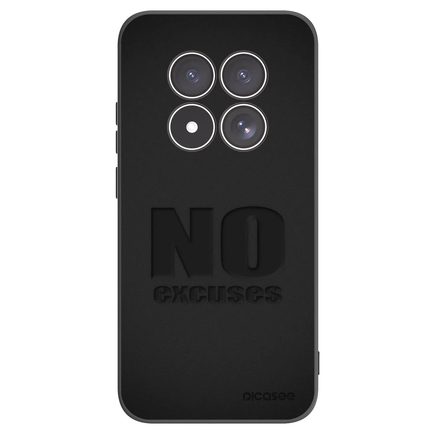 Picasee Xiaomi Redmi Note 15 Pro 4G Hülle - Schwarzes Silikon - No Excuses