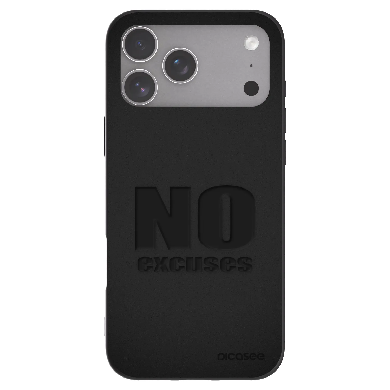 Picasee Apple iPhone 18 Pro Max Hülle - Schwarzes Silikon - No Excuses
