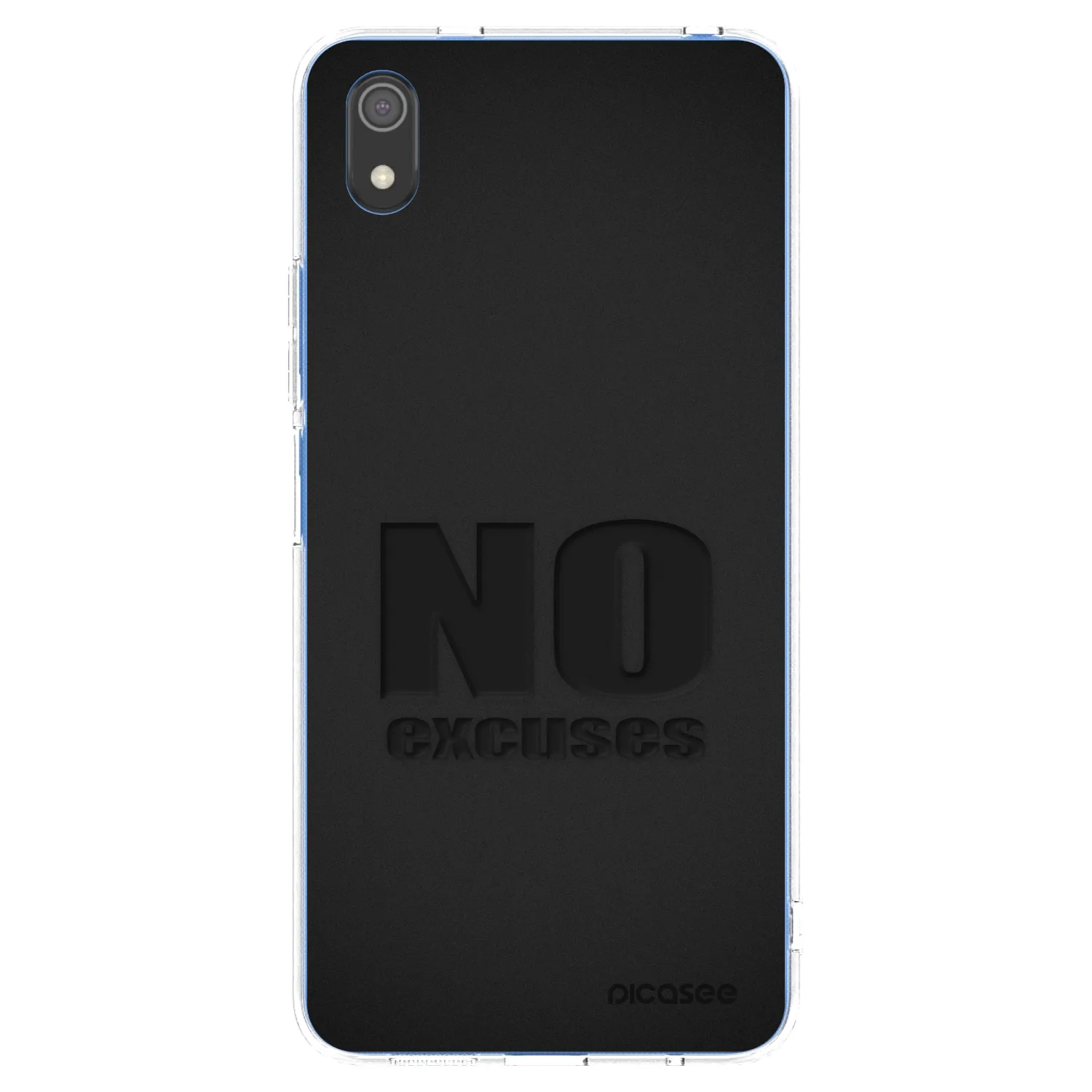 Picasee Xiaomi Redmi 7A Hülle - Transparentes Silikon - No Excuses