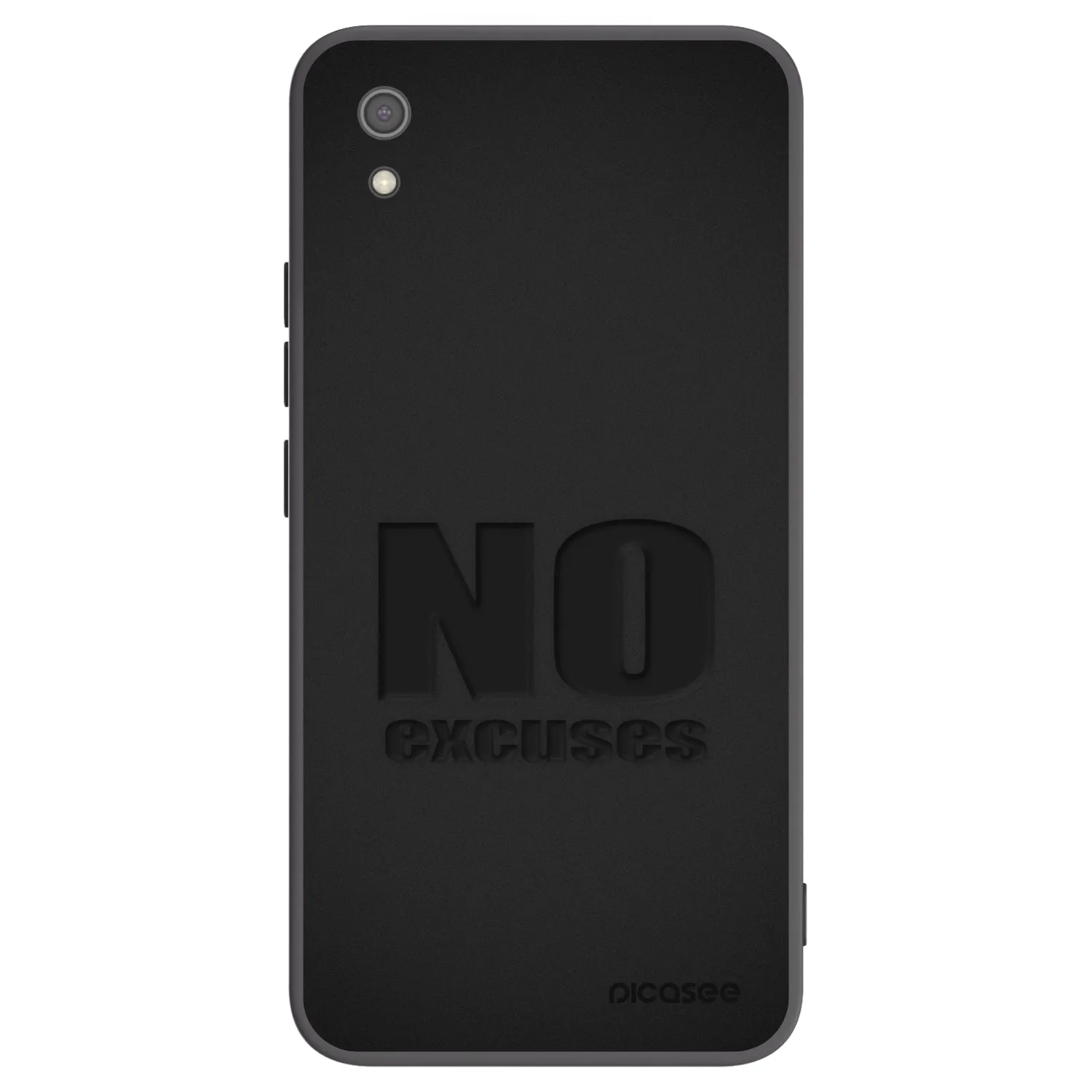 Picasee Xiaomi Redmi 7A Hülle - Schwarzes Silikon - No Excuses