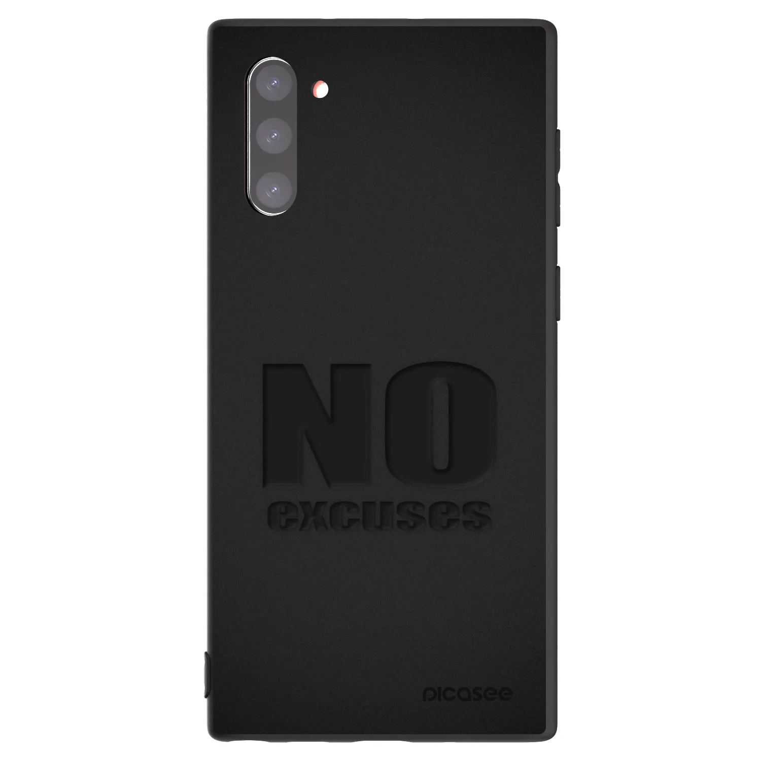 Picasee Samsung Galaxy Note 10 N970F Hülle - Schwarzes Silikon - No Excuses