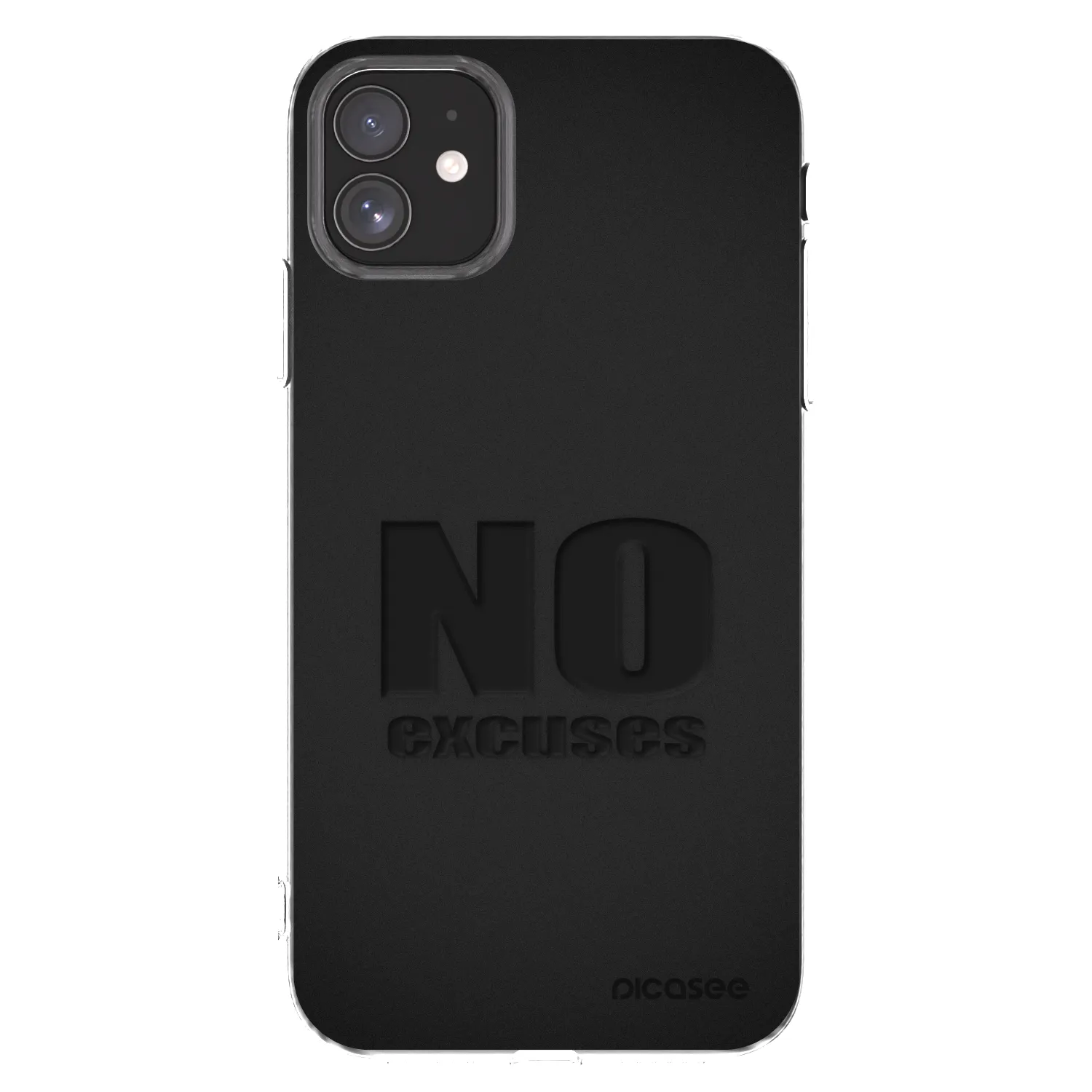 Picasee Apple iPhone 11 Hülle - Transparentes Silikon - No Excuses