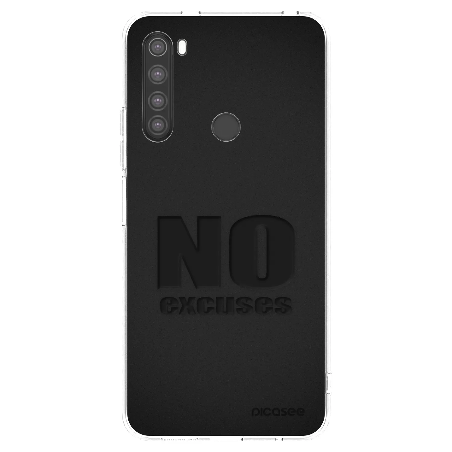 Picasee Xiaomi Redmi Note 8 Hülle - Transparentes Silikon - No Excuses