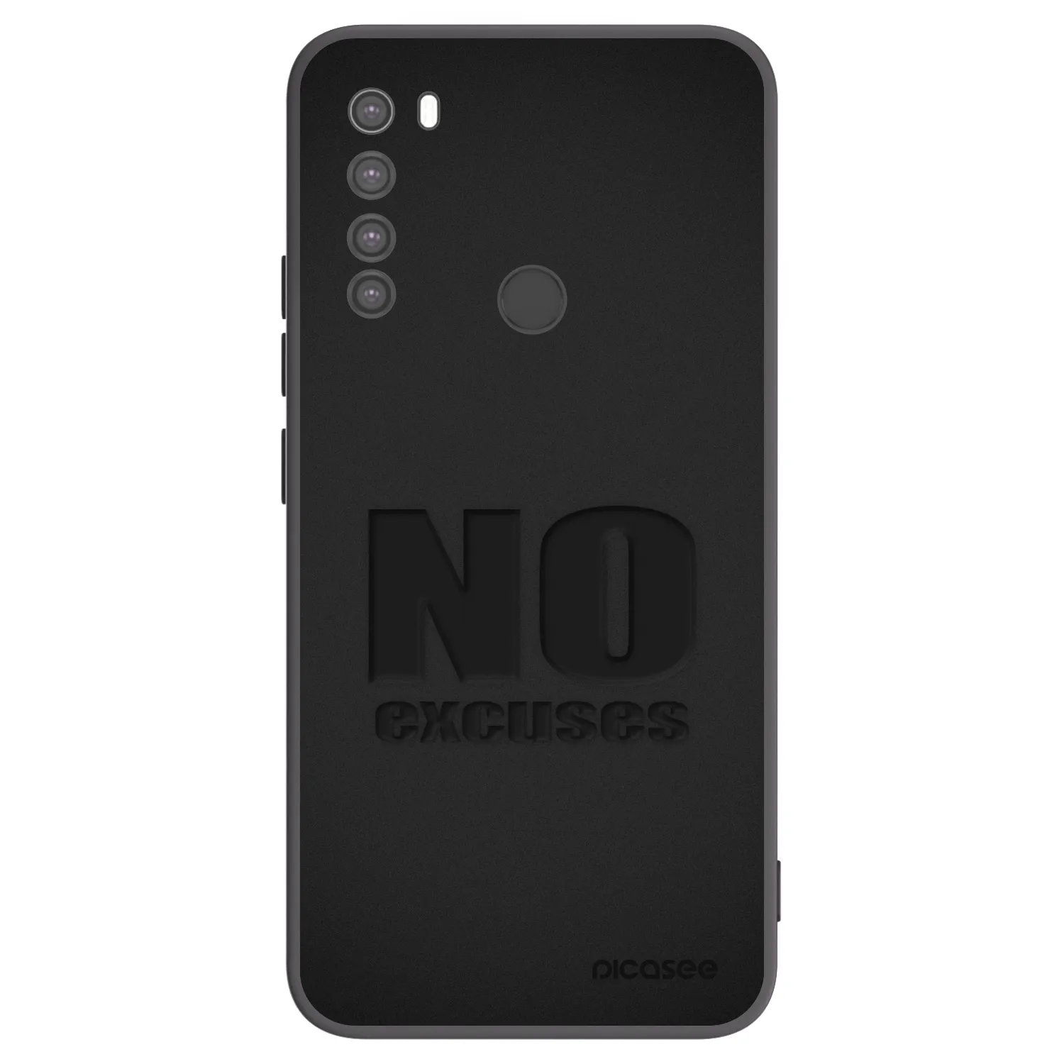 Picasee Xiaomi Redmi Note 8 Hülle - Schwarzes Silikon - No Excuses