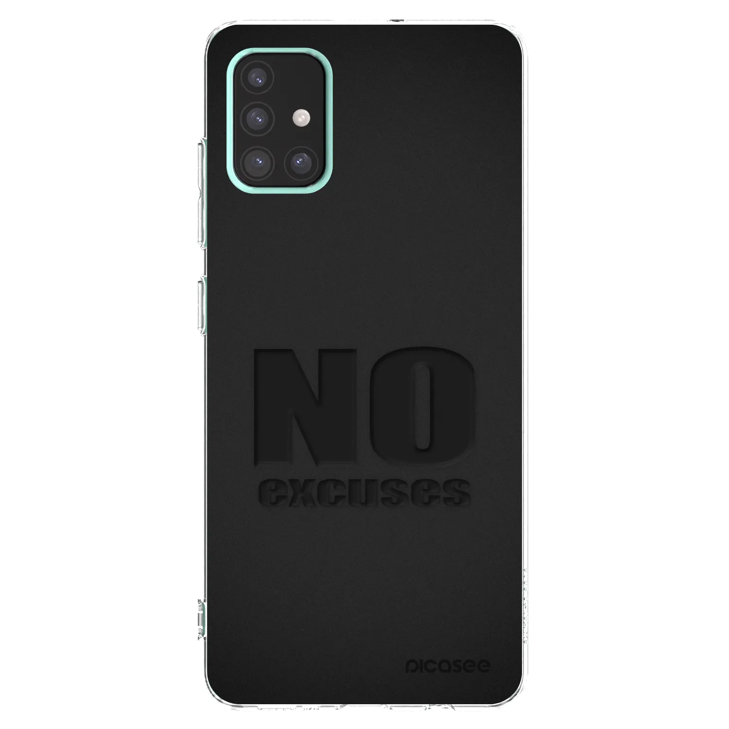 Picasee Samsung Galaxy A51 A515F Hülle - Transparentes Silikon - No Excuses