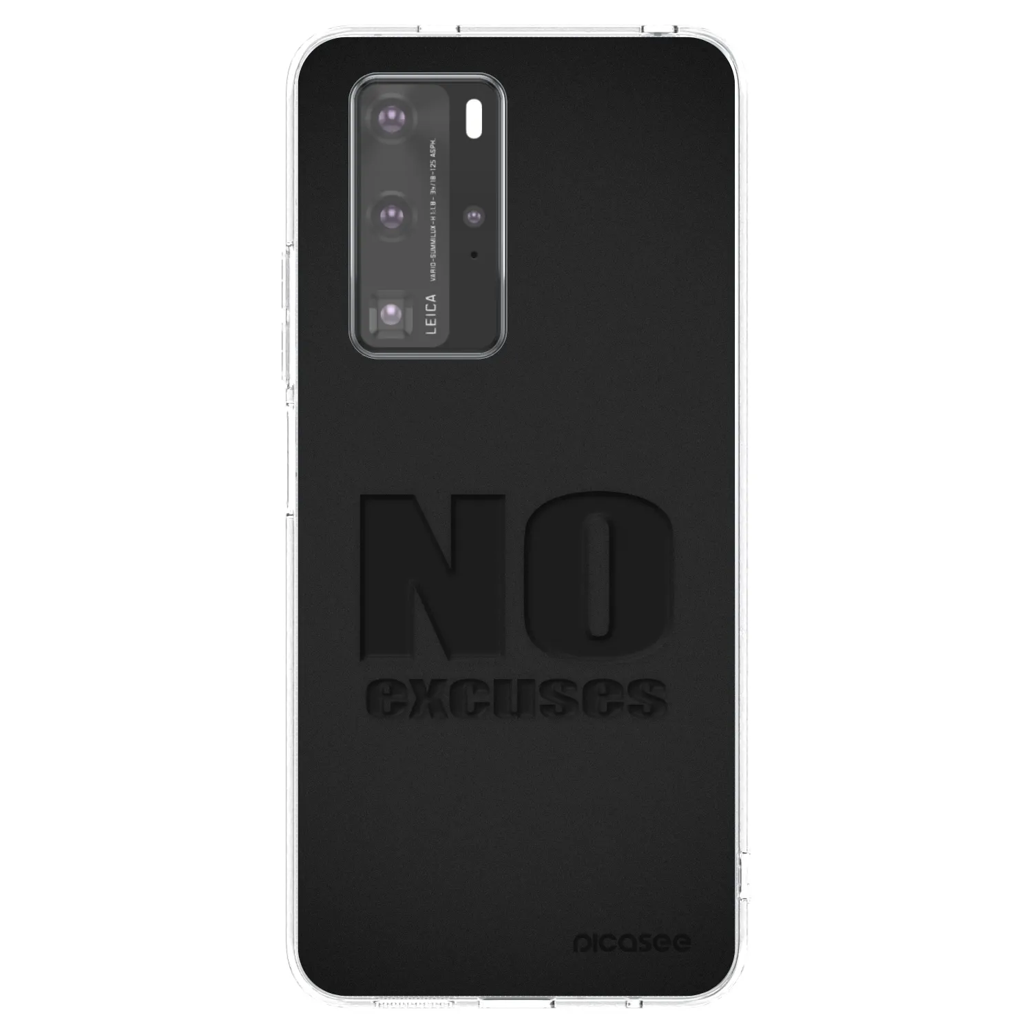 Picasee Huawei P40 Pro Hülle - Transparentes Silikon - No Excuses