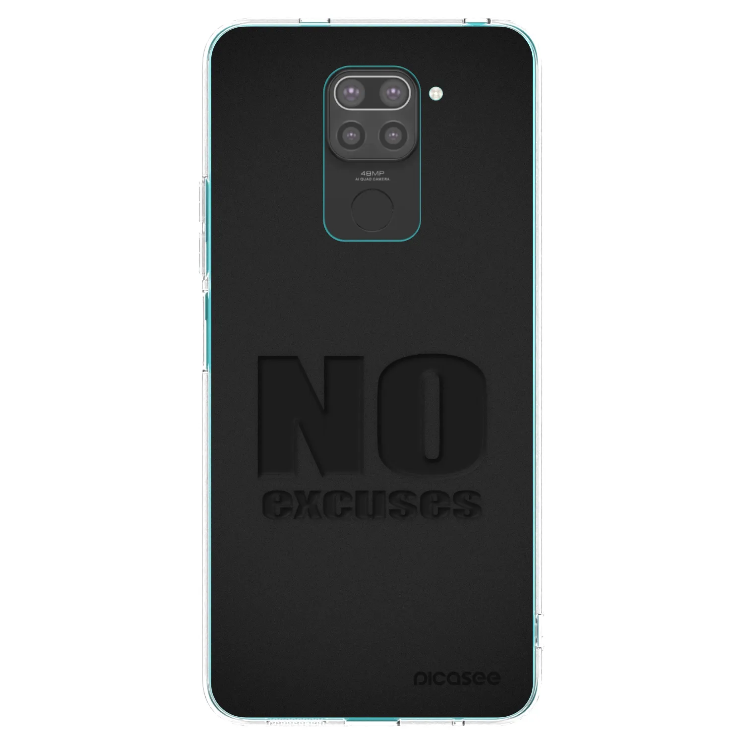 Picasee Xiaomi Redmi Note 9 Hülle - Schwarzes Silikon - No Excuses