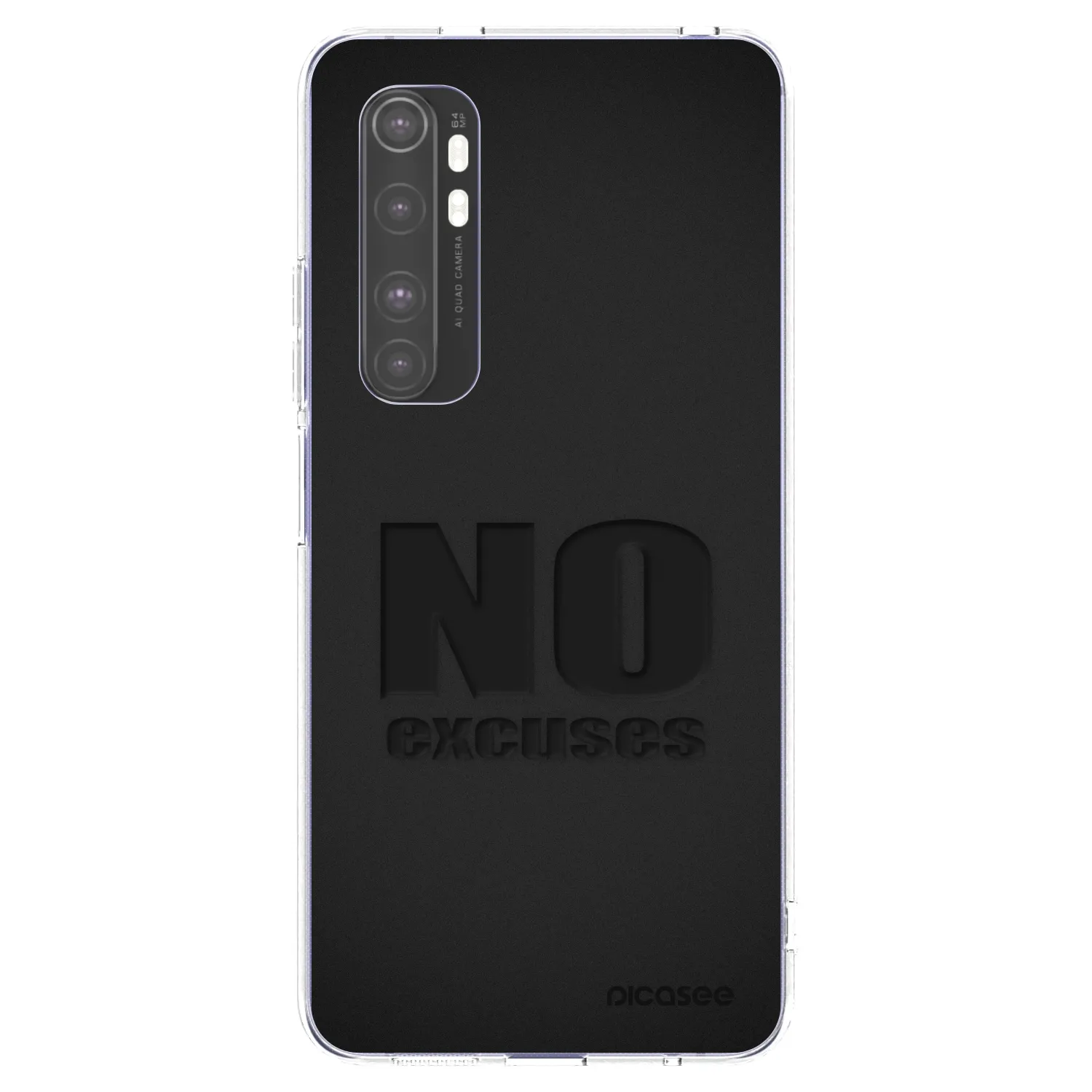 Picasee Xiaomi Mi Note 10 Lite Hülle - Transparentes Silikon - No Excuses