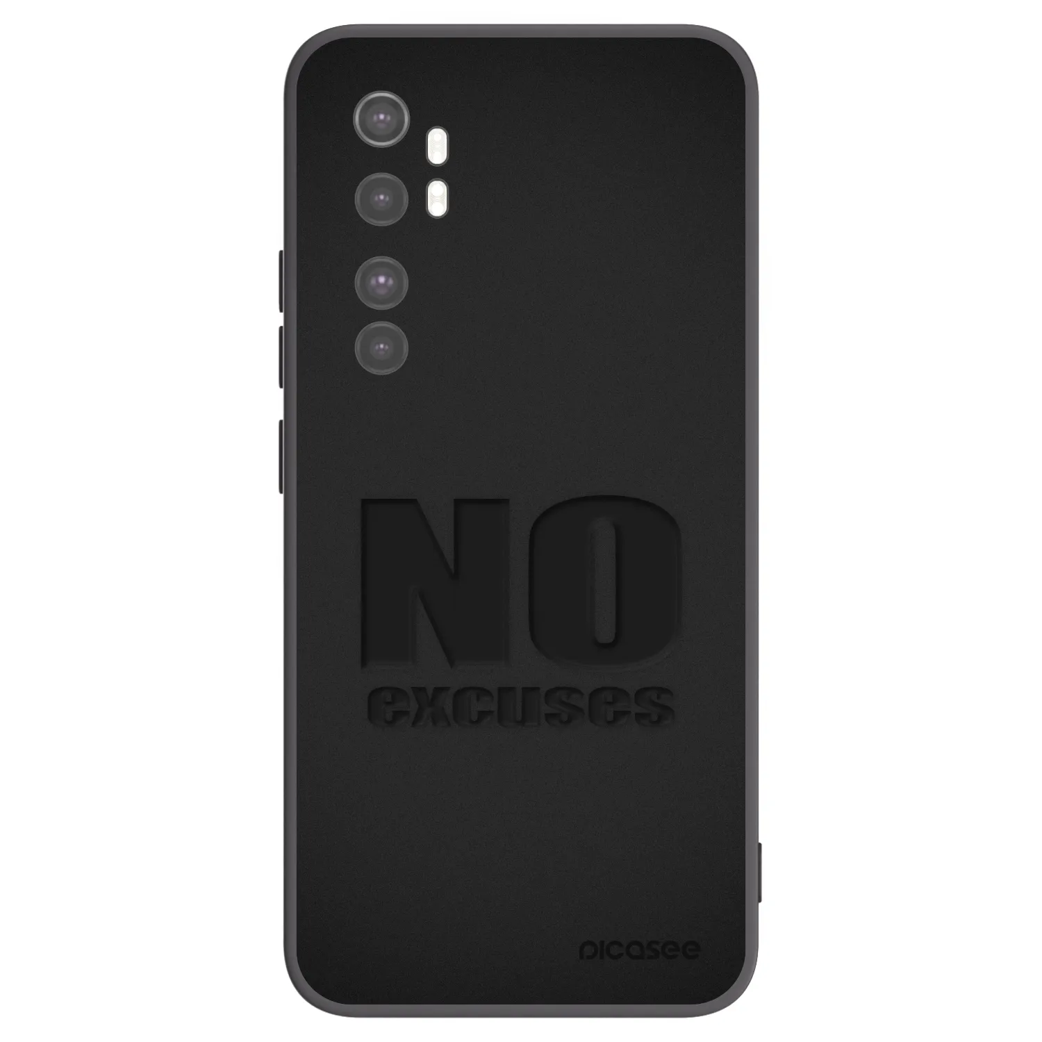 Picasee Xiaomi Mi Note 10 Lite Hülle - Schwarzes Silikon - No Excuses