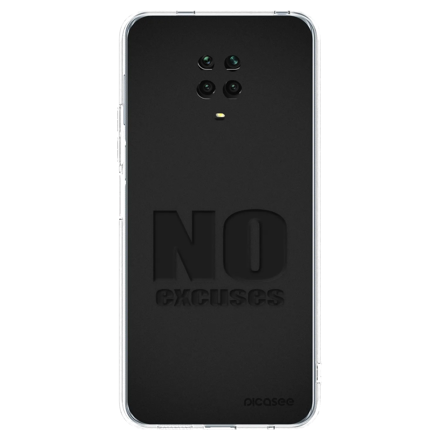 Picasee Xiaomi Redmi Note 9S Hülle - Transparentes Silikon - No Excuses