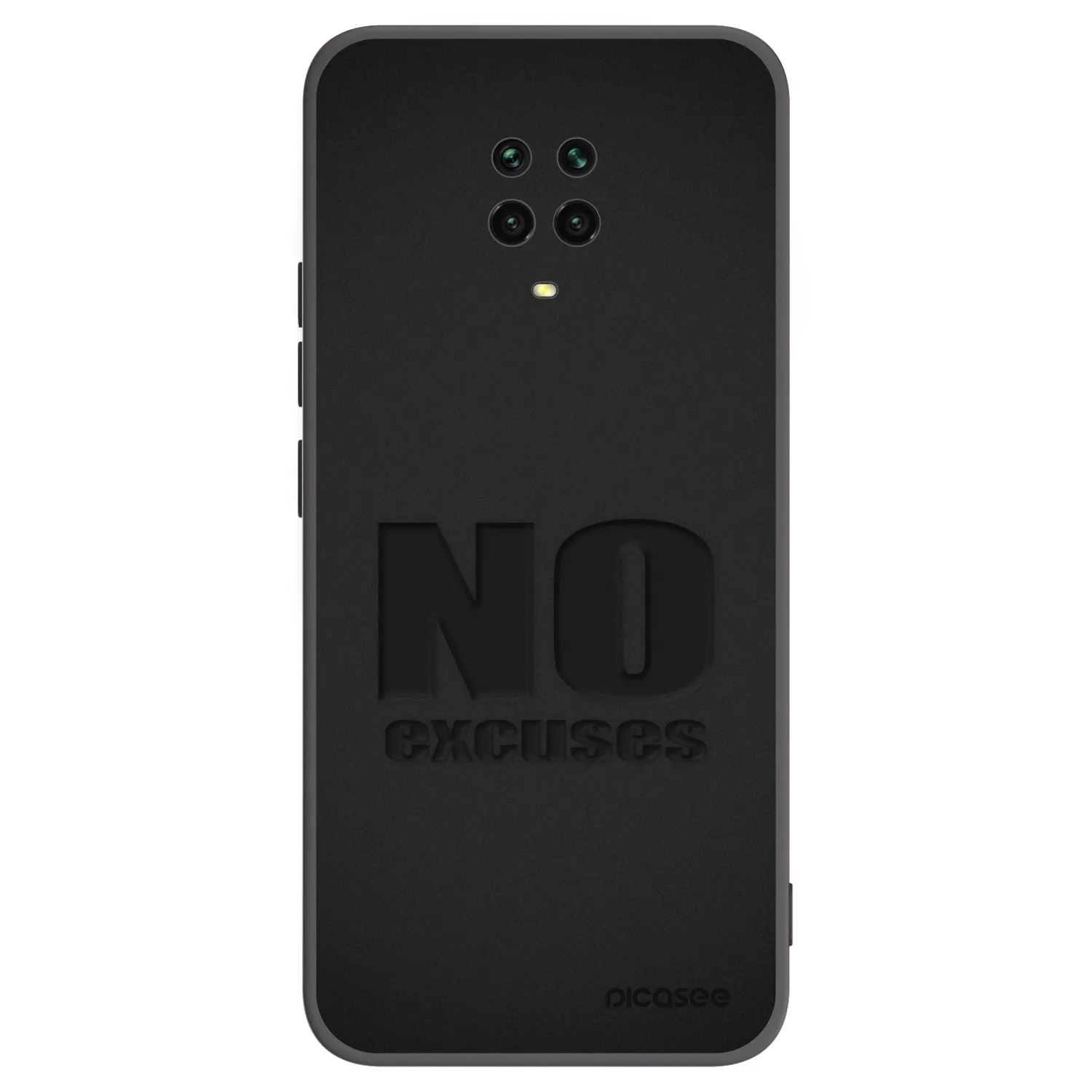 Picasee Xiaomi Redmi Note 9S Hülle - Schwarzes Silikon - No Excuses