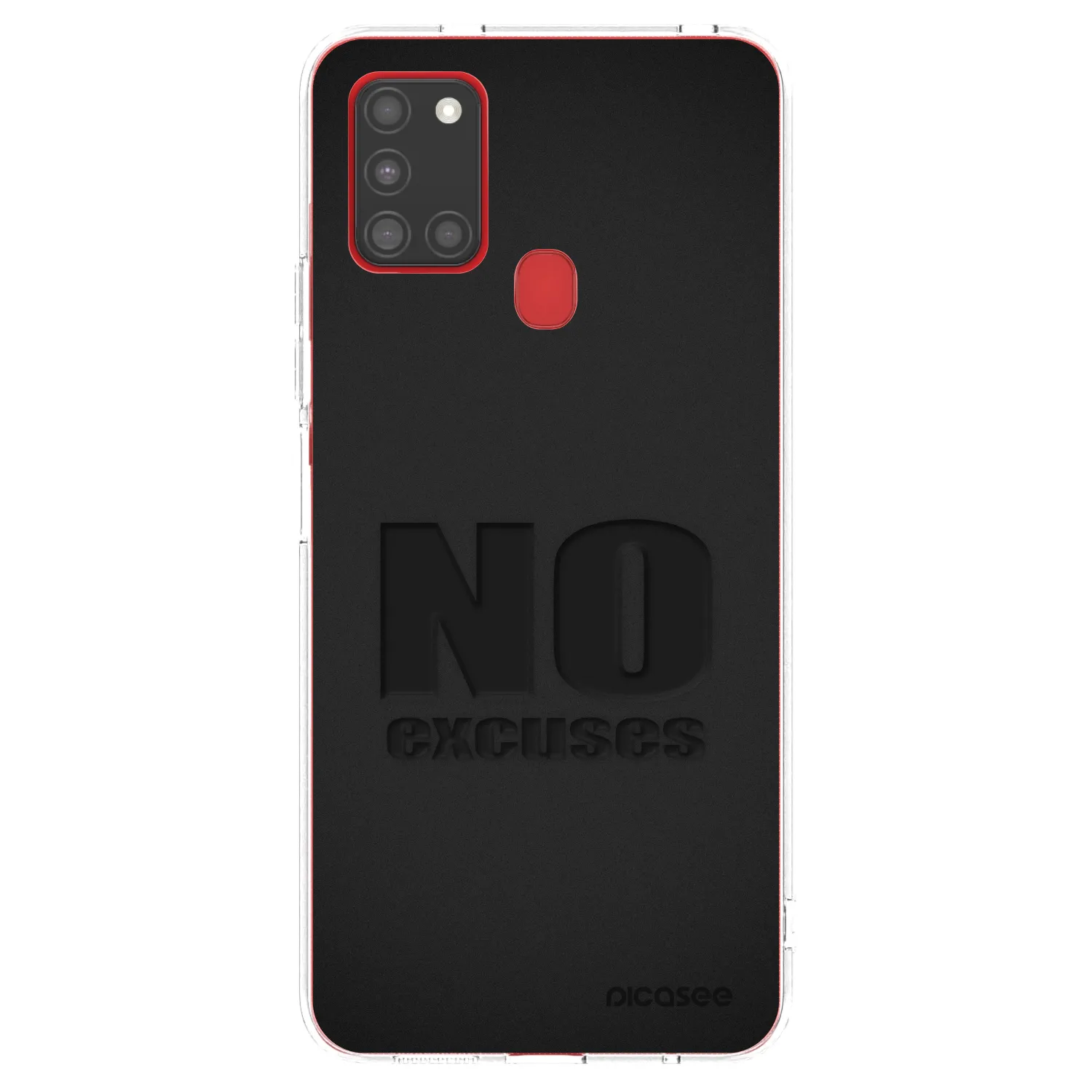 Picasee Samsung Galaxy A21s Hülle - Transparentes Silikon - No Excuses