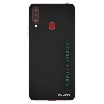Picasee Samsung Galaxy A20s Hülle - Transparentes Silikon - Results x Excuses