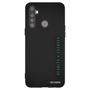 Picasee Realme 5 Hülle - Schwarzes Silikon - Results x Excuses