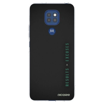 Picasee Motorola Moto G9 Play Hülle - Transparentes Silikon - Results x Excuses