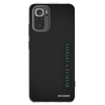 Picasee Xiaomi Redmi Note 10 Hülle - Transparentes Silikon - Results x Excuses