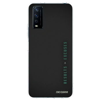 Picasee Vivo Y11s Hülle - Transparentes Silikon - Results x Excuses